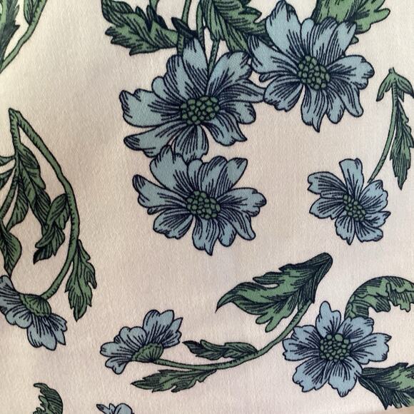 J. Crew Pencil Skirt, Sz 6, NWT White & Blue Floral Fall Office Cottagecore Twee - Picture 9 of 9